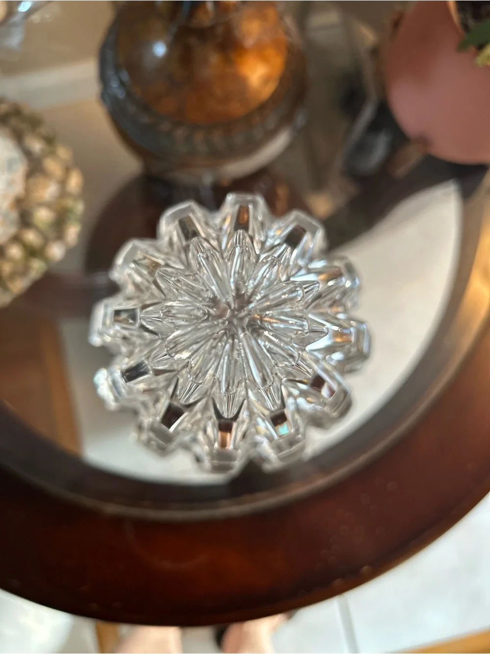Holiday Crystal Candy Dish by Williams Sonoma *NEW